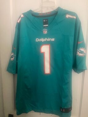 Nike Teal Miami Dolphins #1 Football Jersey